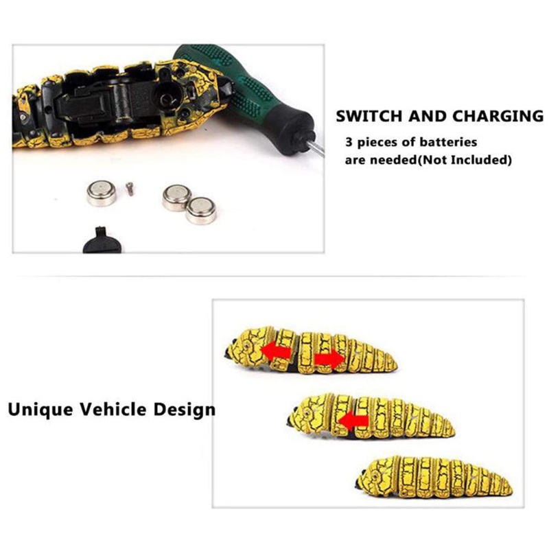 Mary Simulasi Cacing Remote Control Serangga Menggoyangkan Trik Mainan Perlengkapan Kinerja