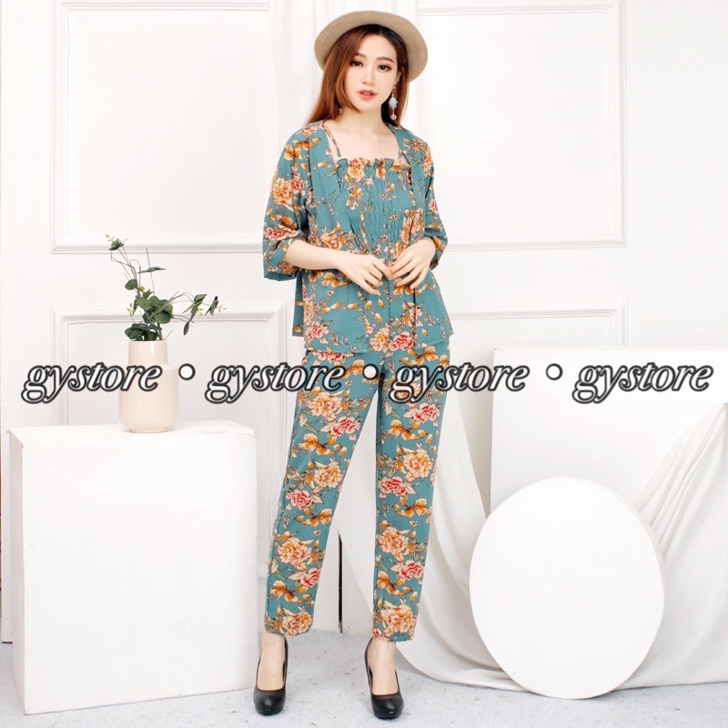 One Set Jumpsuit  2in1 Floral 105