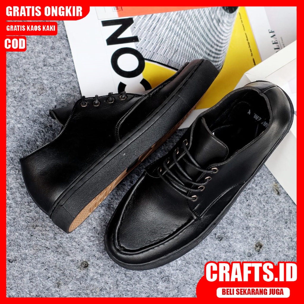 CRAFTS X SHAKAI Sepatu Formal Pria Sepatu Pantofel Sepatu Casual Pria Kerja Kulit Syntetic Cowok