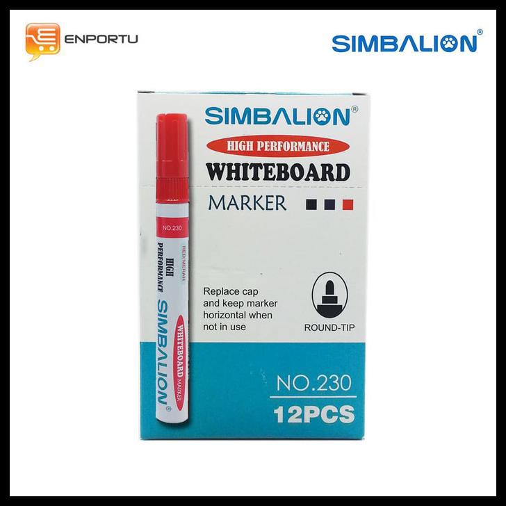 

Simbalion Spidol Whiteboard Marker 1 Lusin - Red