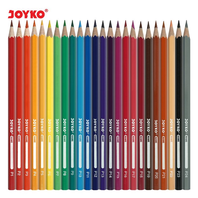 Joyko Pensil Warna Woodless Color Pencils Hexagonal Grip pensil warna joyko CP 104 pensil warna Joyko isi 24