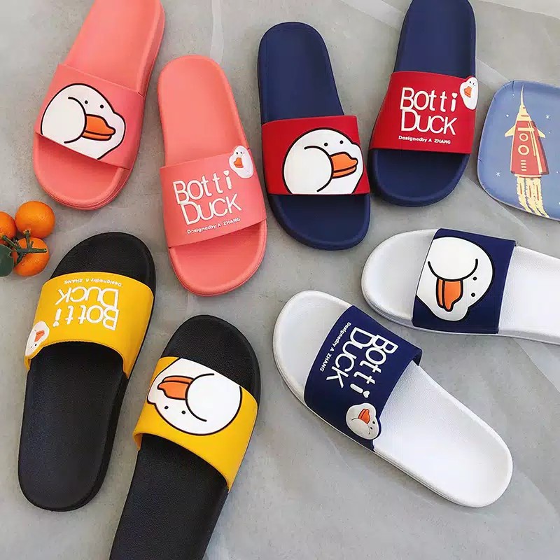 [BEST SELLER ] READY...SANDAL KARET BERKARAKTER BOTI DUCK