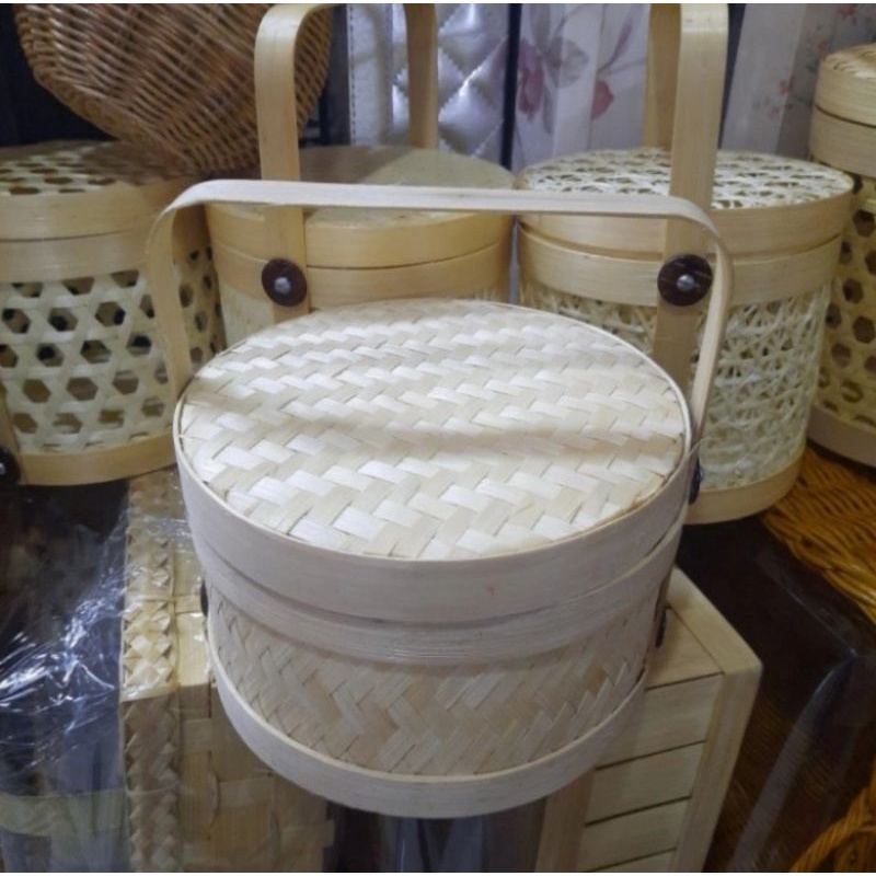 Rantang bambu 1 susun diameter 20cm