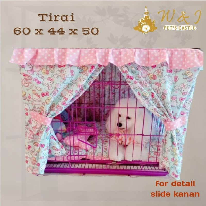 Tirai kandang hewan size 60 cm sarung kandang anjing kucing rabbit