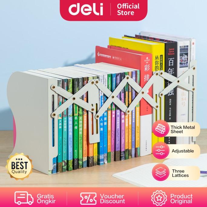 Spesial Harga Deli Magazine Holder / Penyangga Buku Fleksibel Warna Cream 7863X
