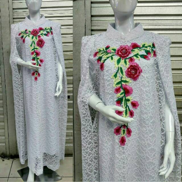 Obral Kaftan brokat bordir 285 dari 350