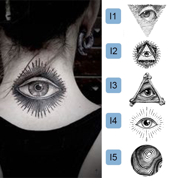 【Iluminati】 Tato Temporer Segitiga / Tattoo Temporary Mata