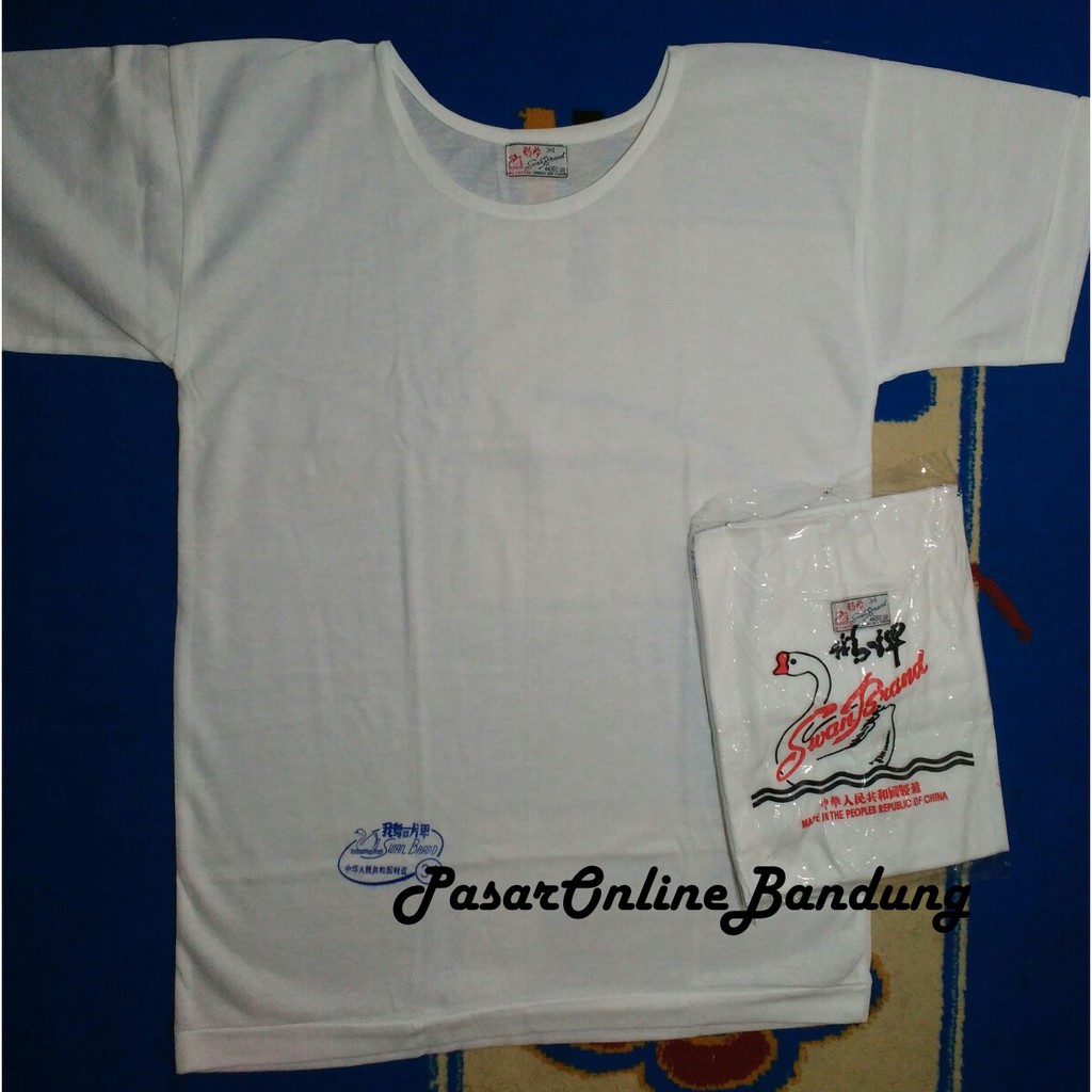 kaos oblong pria big size 44,46,48/pakaian dalam pria swan brand