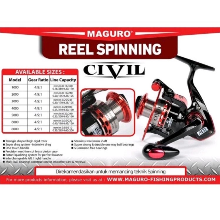 Reel Maguro CIVIL 1000 - One Way