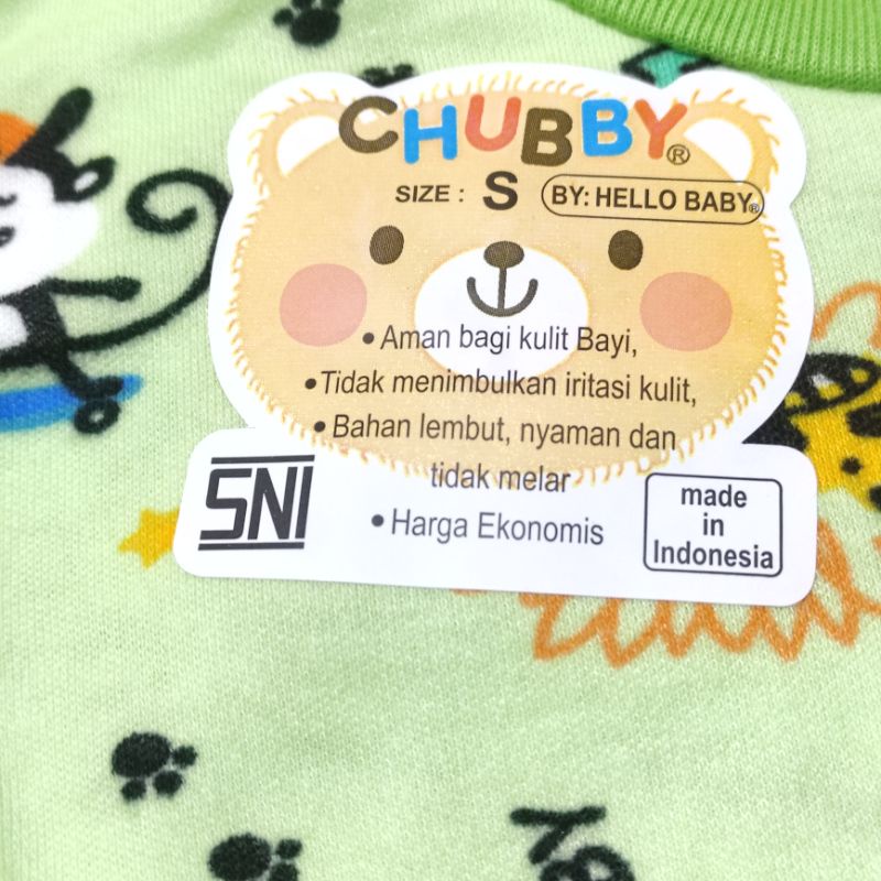 CHUBBY Setelan Bayi Lengan Pendek Print Warna Uk. S - XL