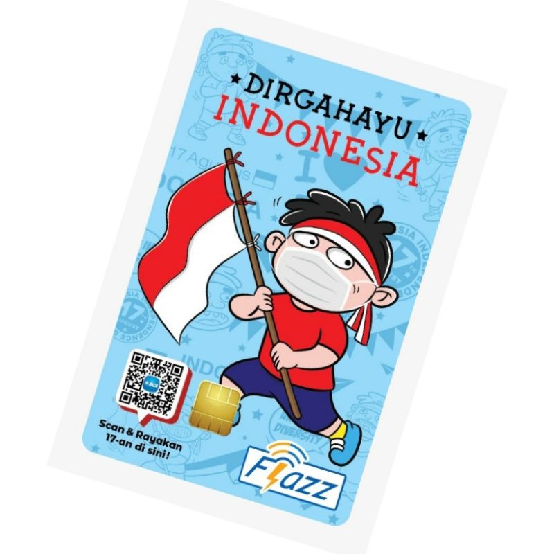 Kartu Flazz Gen 2 /Gen2 - DIRGAHAYU INDONESIA Edition /eToll /eMoney