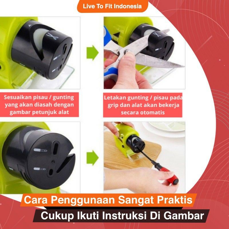 Alat Pengasah Pisau Otomatis / Swift Sharp Pengasah Pisau / Motorized Knife