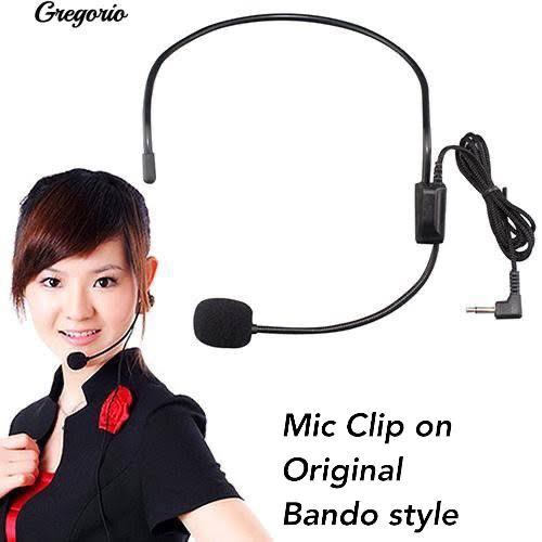 Clip On bando mic headset microphone bando - mic untuk youtuber Mc dll