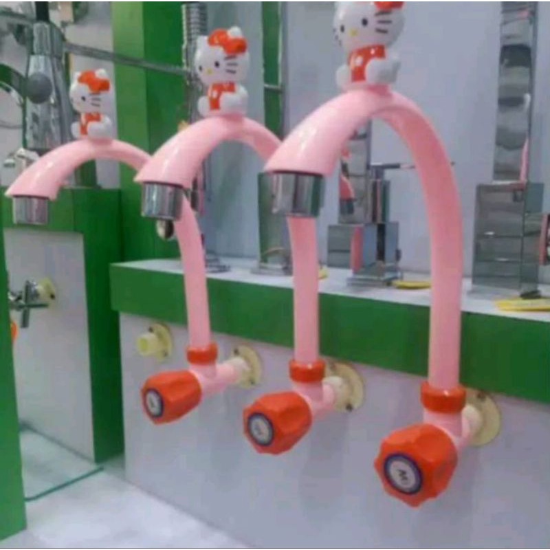 kran shower cuci piring Hello kitty