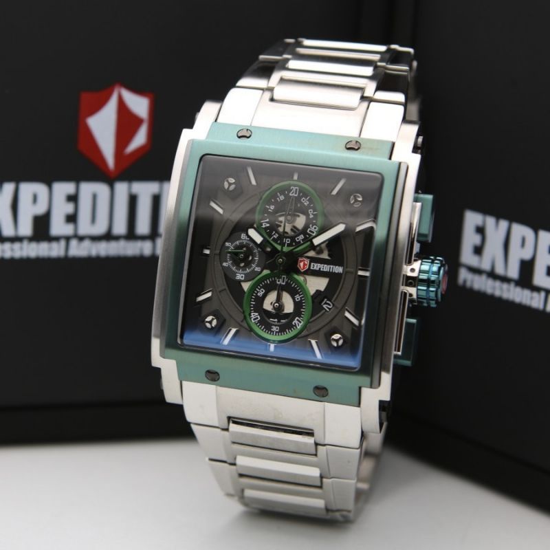 Jam Tangan Expedition E 6731 Tali Rantai Pria / Cowok Original