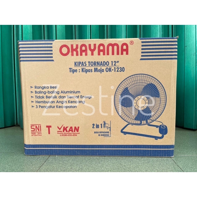 Kipas Meja Tornado Besi 12 inch OK-1230 Okayama