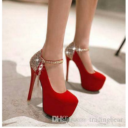 Hg 64 Heels Kelsey Super Heel 5Cm Cantik Sepatu Pesta Heel Ker 7779PK  Wanita Highheels Red Cheryl /