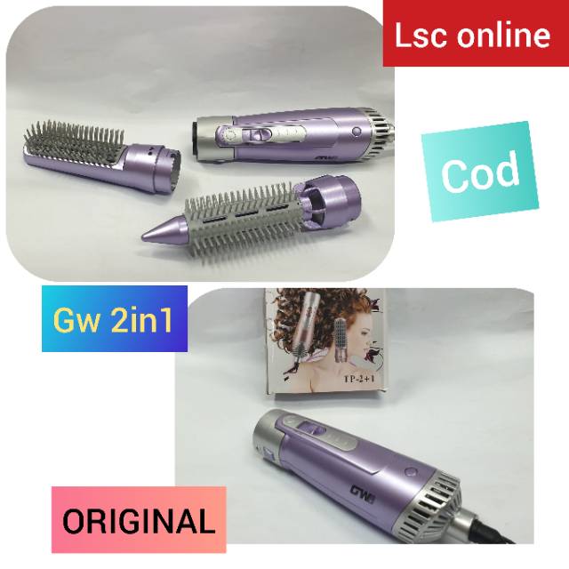 HAIRDRAYER BRUSH MODEL BARU HAIRDYER SISIR GOWEI TP2+1 CATOKAN SISIR MURAH PENGERING RAMBUT BAGUS