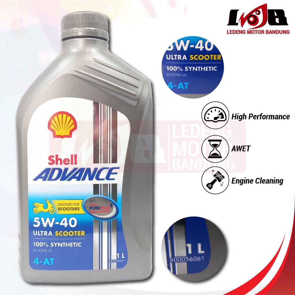 Matic Shell Advance Ultra Scooter Synthetic 5w40 Oli Motor Matik 1L Original Big Scooter Honda Yamaha Suzuki