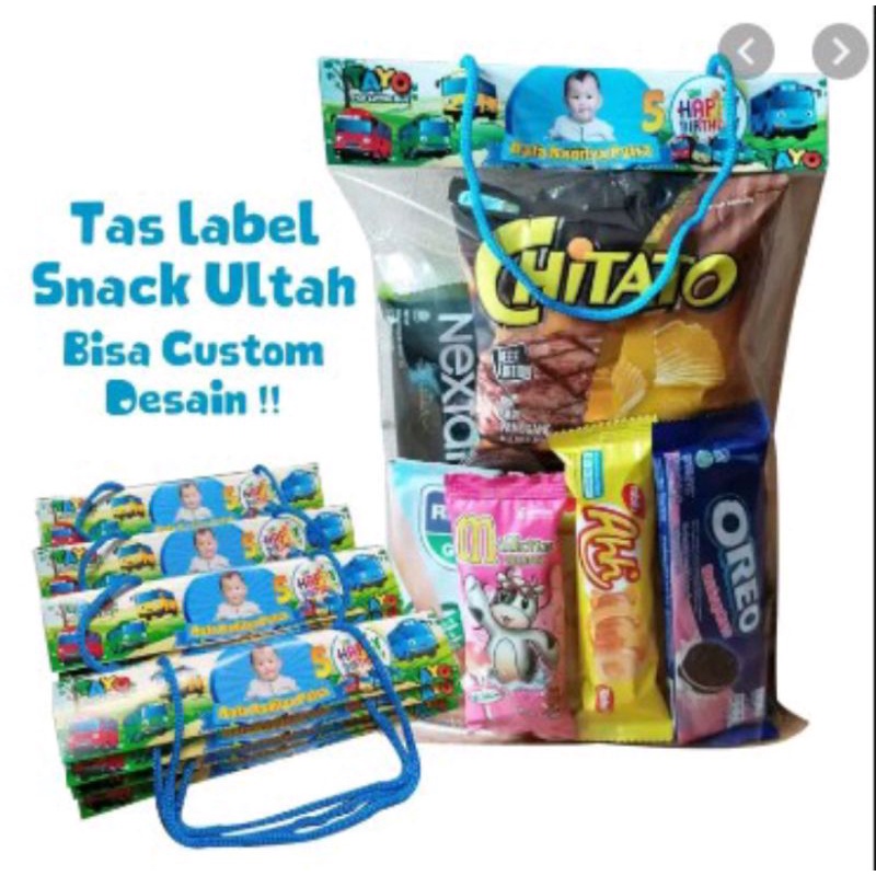 

Label Snack ultah ulang tahun custom Hanya Label