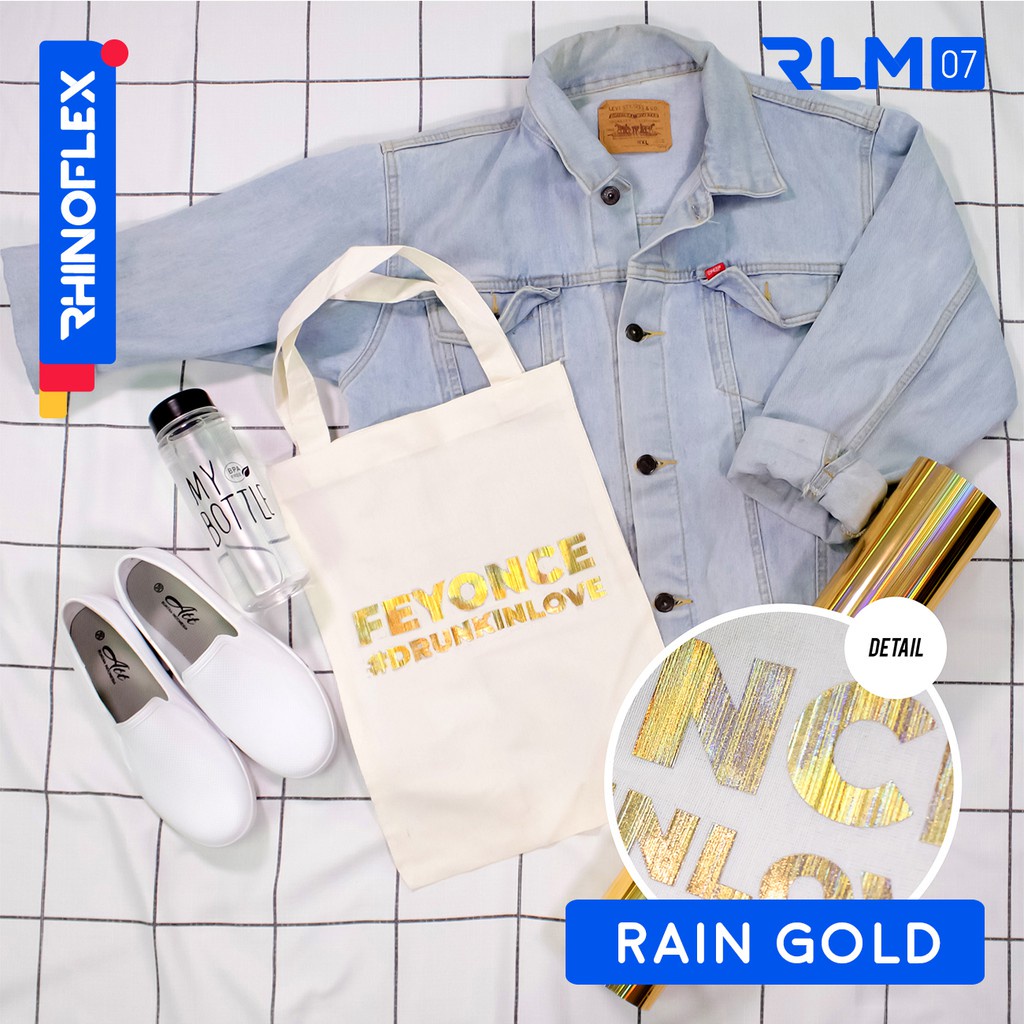 Rhinoflex Polyflex Foil Motif Rain Gold