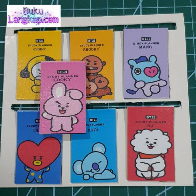 

1 set bookmark / pembatas buku magnetik / magnet laminating BT21 001