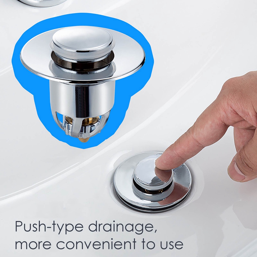 Kitchen &amp; Bathroom Universal ABS Brass Pop-Up Bounce Core Basin Drain Filter for Standard Drains