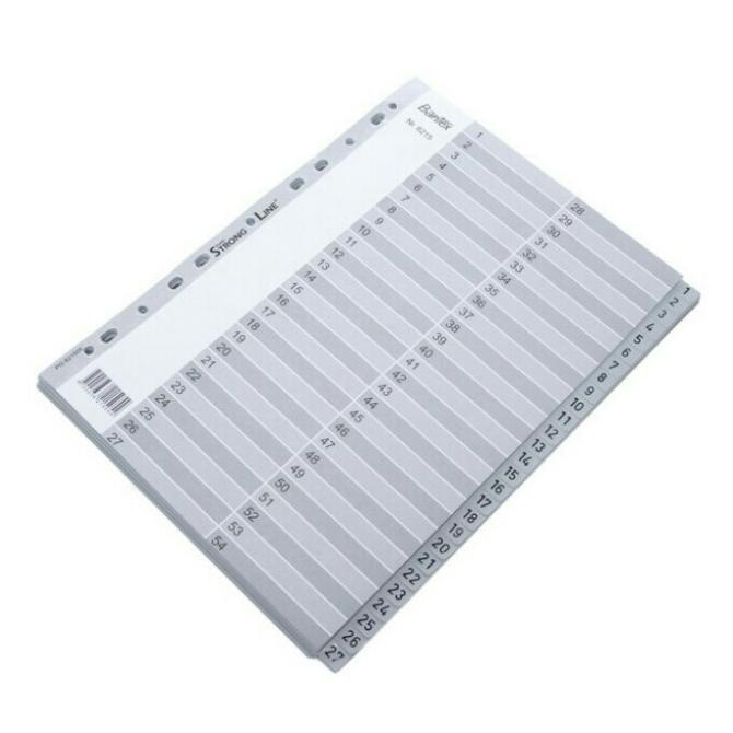 

Office & Stationery | Document Organizer | Divider Numerical A4 Plastik (1-54 Index) Merk Bantex 6215.05 | Best Seller