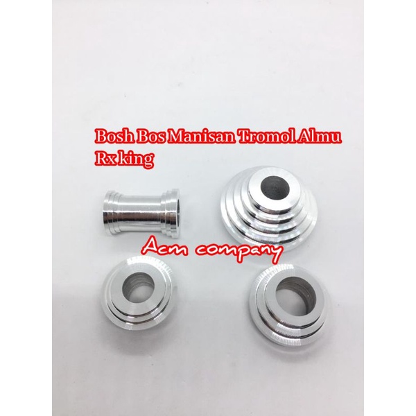 Fulset Bosh Bos Boshing Roda Tromol Variasi Chrome Buat Rx king - Depan Belakang Rxking-4