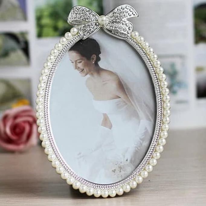 Frame Foto Mutiara / Frame Foto Kaca / Frame Foto 4R / Bingkai Foto 5R - Ukuran Empat R