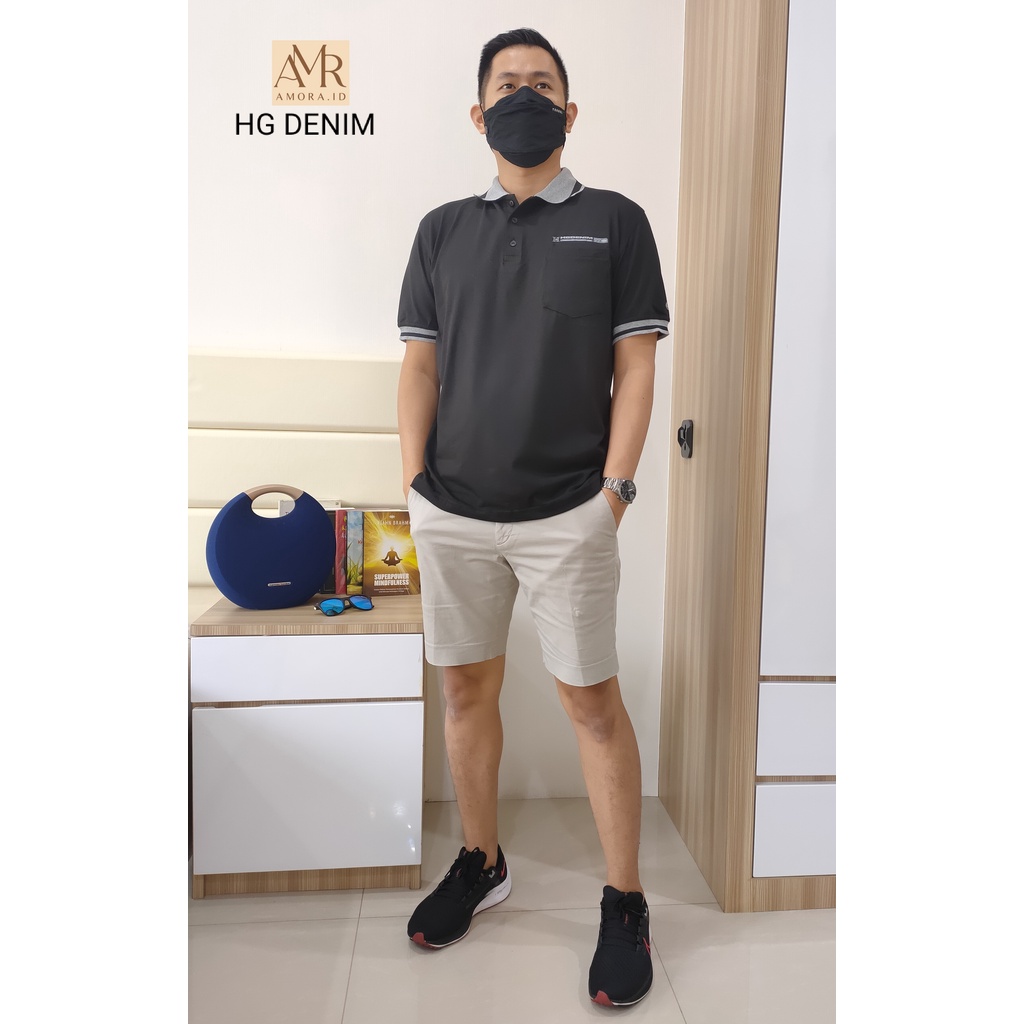 HG DENIM KRAH XXXL COTTON COMBED PRIA KAOS POLO