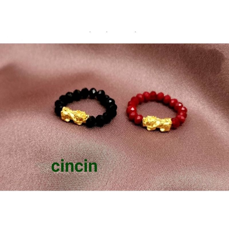 Fengshui Cincin baby jilin pixiu naga hongkong HK 24k ASLI