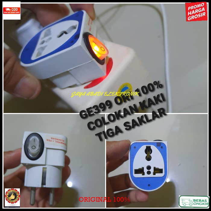 G399 ORI SAKLAR STEKER SERBAGUNA TERMINAL KUNINGAN COLOKAN LISTRIK LAMPU ON OFF STOP KONTAK PITING