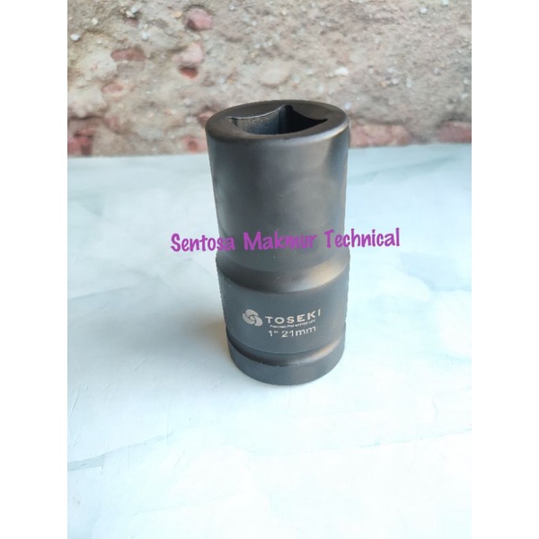 TOSEKI 1&quot; 21 MM Mata Sock Sok Deep Impact Socket 21mm 4PT 6PT