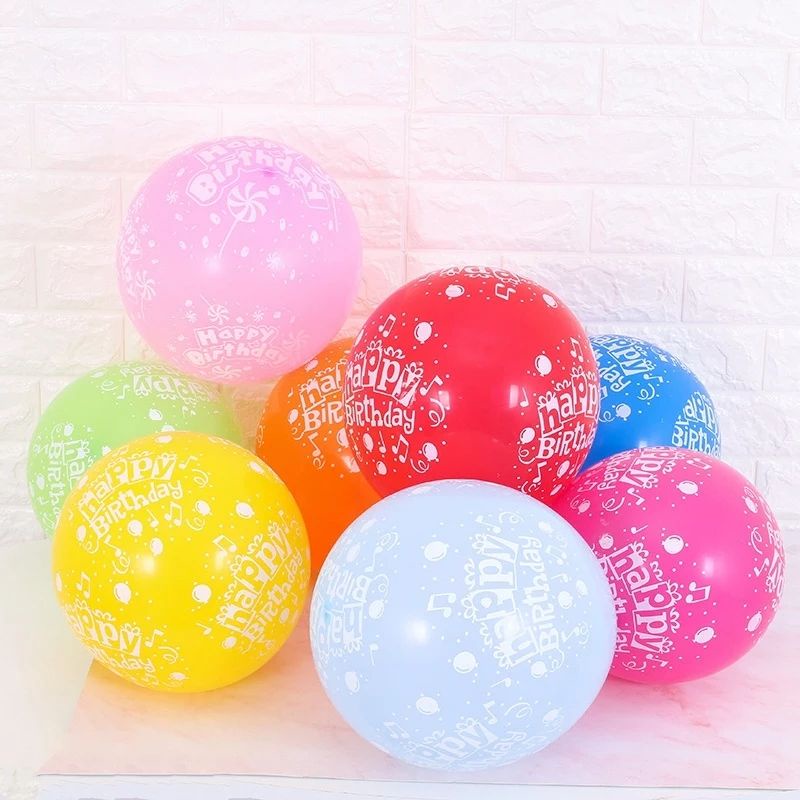 BALON LATEX HAPPY BIRTHDAY ISI 100 PCS TEBAL GRADE A.