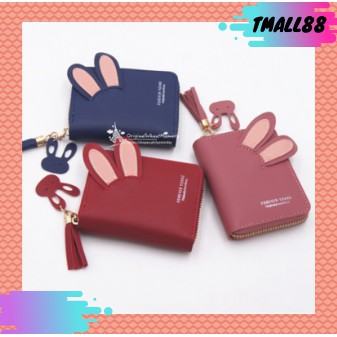 ♥TMALL88♥ DOMPET KOIN MINI WANITA D17 / DOMPET SIMPLE / BERMOTIF KUPING KELINCI / IMPORT / MURAH