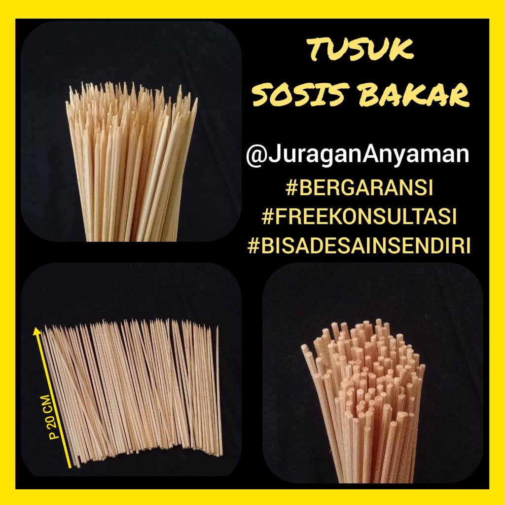 Tusuk Sosis Bakar - Tusuk Pentol - Tusuk Cilok - Tusuk Bambu - Tusuk Sate - Tusuk Daging - Tusukan