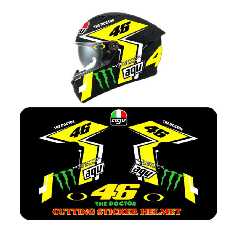 stiker helm fullface rossi 46