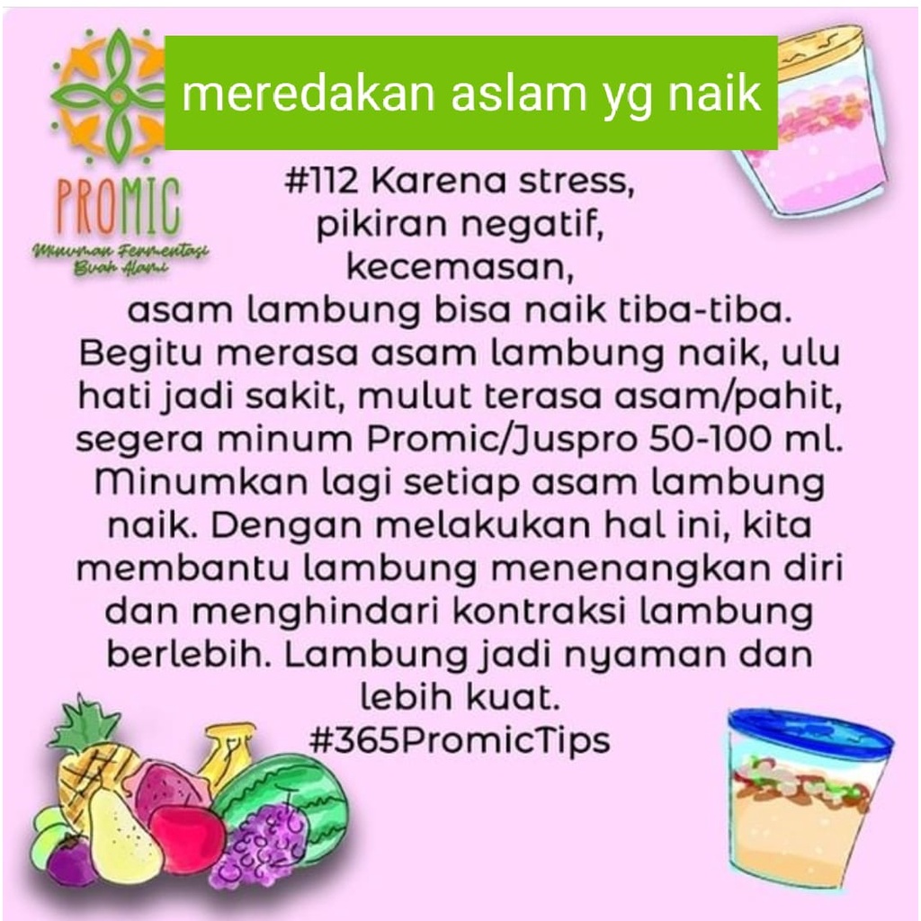 PROMIC Varian Baru/ Biang Promic/ Minuman Probiotik 200 ml Buah Naga &amp; Jambu Kristal