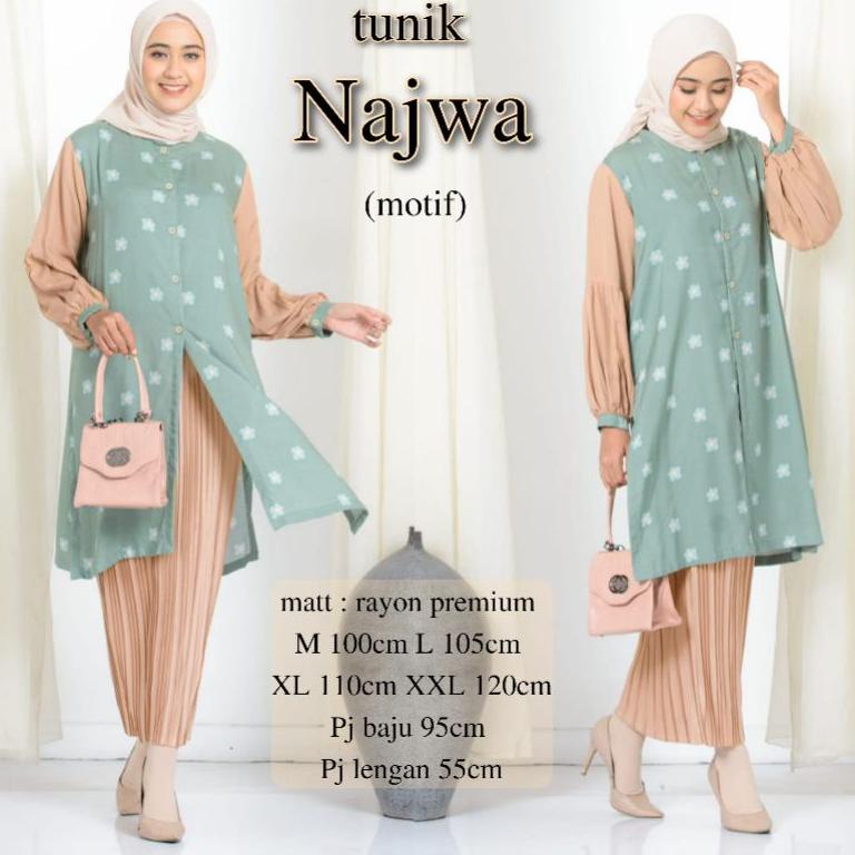 [TMG.02Jl22a] Najwa Tunik  Rayon Twill Zara ori Titiek Batik