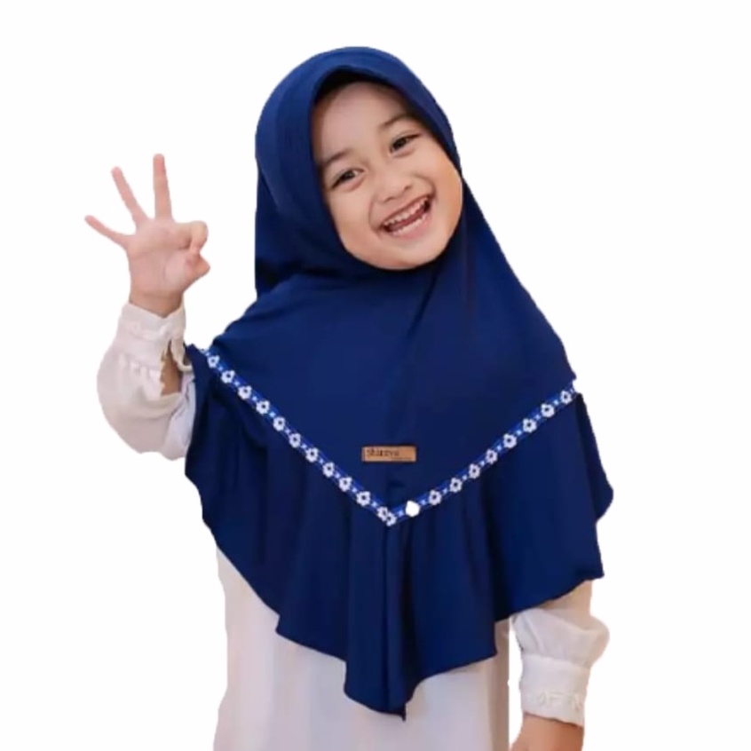 Hijab Anak TK MALIKA 3-6 Tahun Onesize Jilbab Anak Lucu