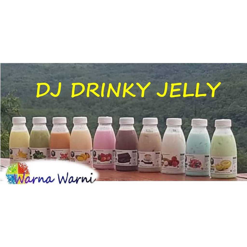 

Drinky Jelly DJ PAKET SAMPLE RESELLER Jelly Drink |1 Paket isi 5 Botol - Random Variant| - 350 ML