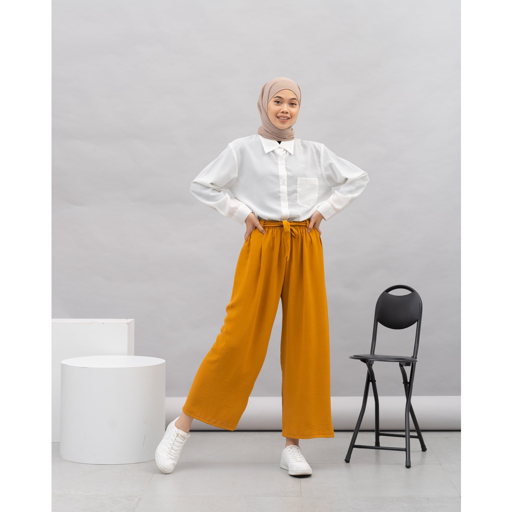 SOPHIA KULOT KRINKLE PANTS CELANA KANTOR DAILY PREMIUM B548