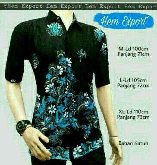 TERBARU Risna Batik HRB026 kenongo kemeja hem pendek padi pekalongan sogan halus M L XL Hem Batik