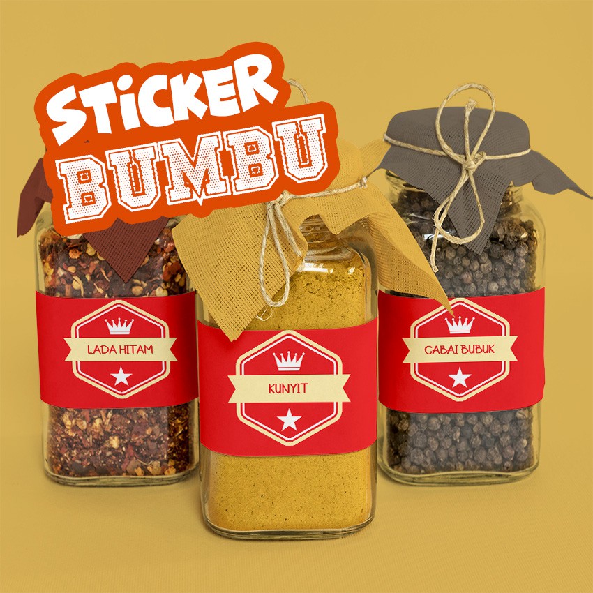 

Sticker bumbu dapur | stiker bumbu | stiker garam | sticker 002