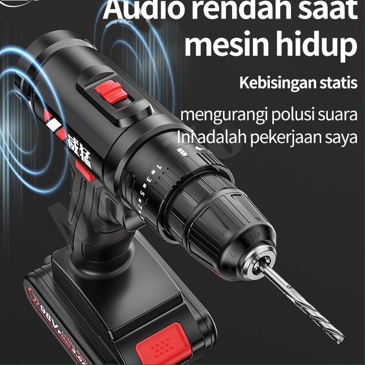 MALL  Reaim 108V 3 sistem Mesin Bor Baterai Tangan Cordless Drill Battery impact drill Cordless Elec