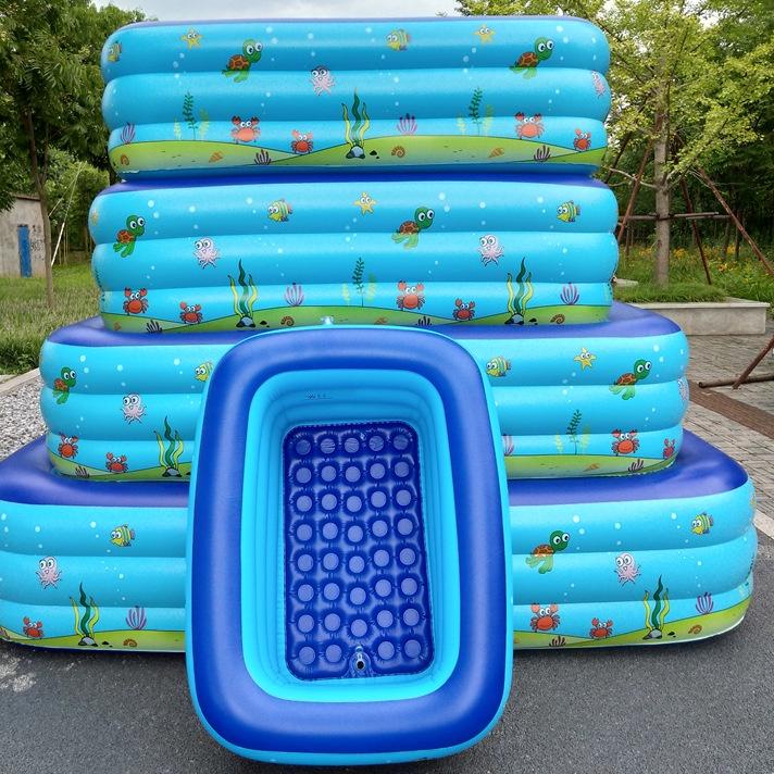 kolam renang anak jumbo kotak biru besar cm keluarga swimming pool rubber karet family kotak/kolam r