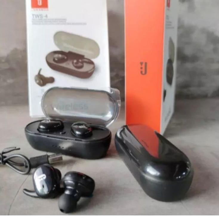 <FaR ☼> Handsfree Headset Bluetooth JBL TWS 4 Mic Super Bass Dua Kuping ||Harga.murah