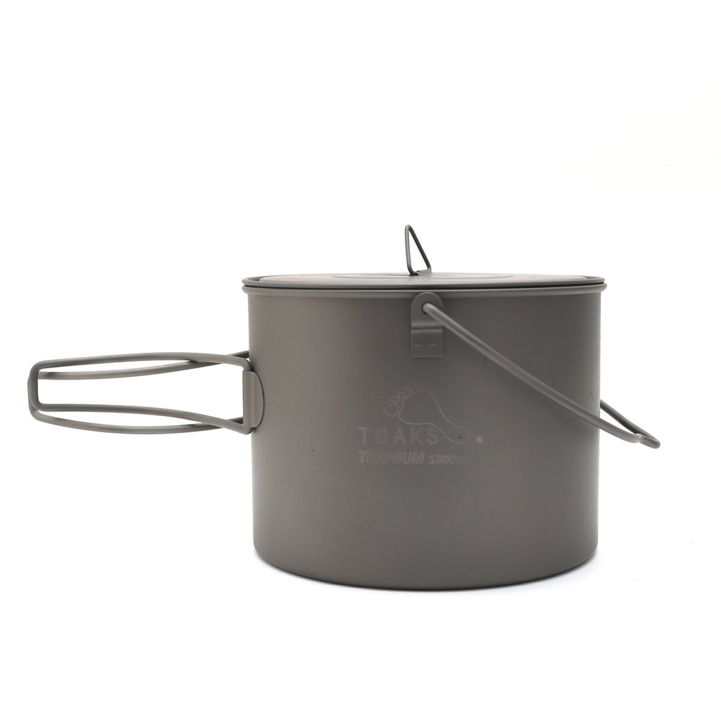 Panci Outdoor Ultralight Toaks Titanium 1300ml Pot with Bail Handle