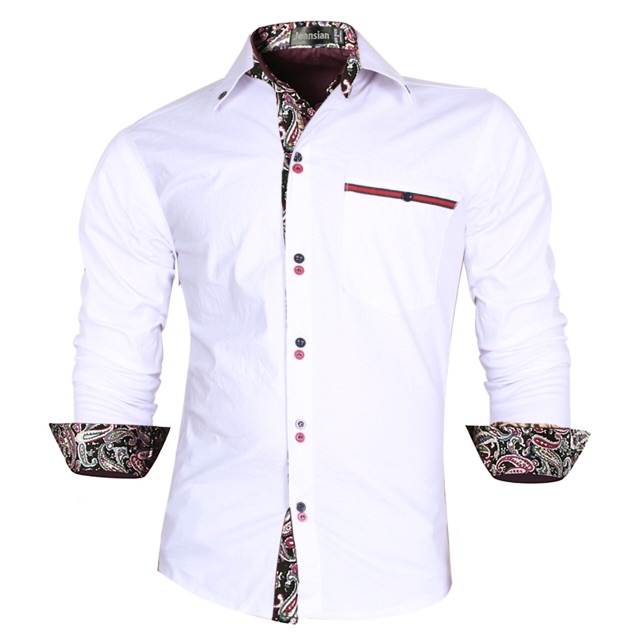 Kemeja Pria Nicholas Slim Fit Lengan Panjang Kombi Batik Formal / Hem Cowok Katun Casual Murah